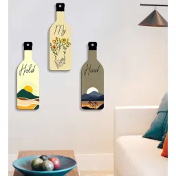 suveharts 3 Pcs Hold My Hand Wooden Bottles Hanging-picture-28