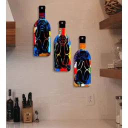 suveharts 3 Pcs Mahatma Gandhi'S Three Monkeys Wooden Bottles Hanging-picture-36