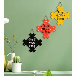 suveharts Black Engineered Wood (Set of 3) Wall Hanging-picture-24