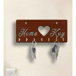 suveharts Home Brown Engineered Wood 7 Hooks Key Holder-picture-33