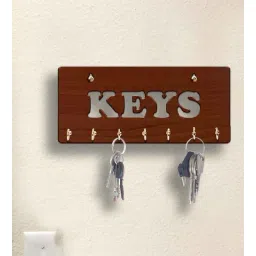 suveharts Modern Brown Engineered Wood 7 Hooks Key Holder-picture-32