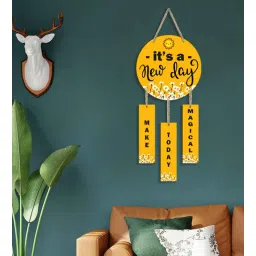 yellow Engineered Wood Wall Hanging by Suveharts-picture-15