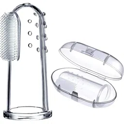 suzolight Dual Purpose Finger Brush for Babies, Brushing and Gum Massaging, Finger Worn Soother-picture-12