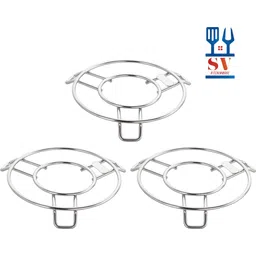 sv kitchenware Hot Pot stand for Kitchen | steel cooker stand | Dining table steel stand Steel Trivet-picture-12