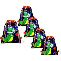 SV Traders Birthday Party Return Gifts Pack Of 24 Pcs Non-Woven Dino Theme/Dinosaur Theme/CartoonTheme/Animal Theme Print Drawstring Backpack Bag Haversack Bags for Kids/Boys/Girls-picture-27
