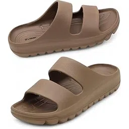svaar Soft EVA Double Strap Slippers for Men | Stylish Anti-Skid Slides with Arch Support & Bouncy Sole | Lightweight Indoor Outdoor Comfort-picture-46