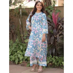 Svamsa Printed Tunic & Palazzos Co-Ord Set-picture-36