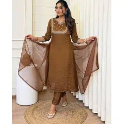 svaraa Women Embroidered A-Line Kurta Set-picture-37