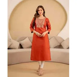 svaraa Women Embroidered No Darts Straight Kurta-picture-14