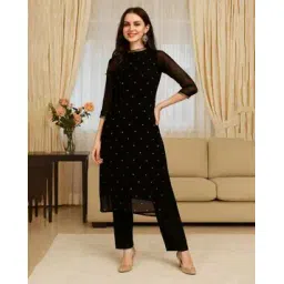 svaraa Women Embroidered Straight Kurta Set-picture-16