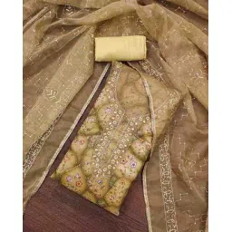 svaraa Women Embroidery Unstitched Dress Material-picture-35