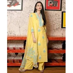 svaraa Women Floral Straight Kurta Set-picture-21