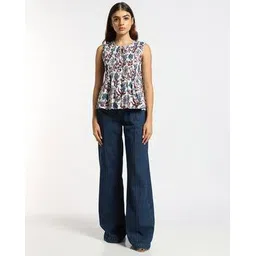 svrnaa by azorte Floral All Over Printed Regular Top-picture-49