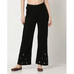 svrnaa by azorte Ribbed Relaxed Fit Winterwear Pants-picture-53