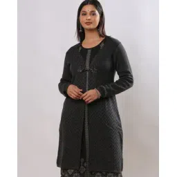 svrnaa by azorte Women Chevron Pattern Longline Shrug-picture-30