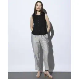 svrnaa by azorte Women Tapered Fit Pants with Insert Pockets-picture-10