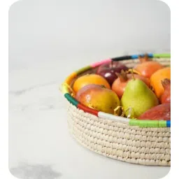 swadeh Single Multicolor Sabai Grass Prism Rim Origin Baskets-picture-14