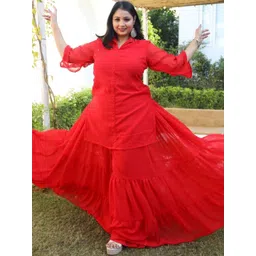 Swadeshi Shringaar Rose Petal Embellished Sharara Set-picture-40