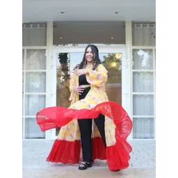 Swadeshi Shringaar Women Printed Longline Button Shrug-picture-36