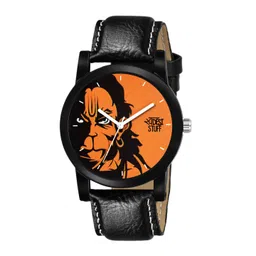 SWADESI STUFF Boys Black & Orange Leather Analogue Watch hanuman-picture-38