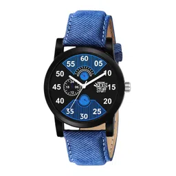 SWADESI STUFF Boys Blue & Black Leather Analogue Watch LR 2-blue-picture-19
