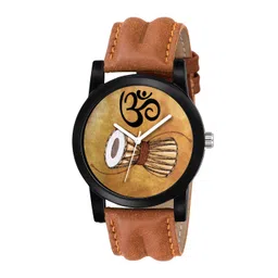 SWADESI STUFF Boys Brown Leather Analogue Watch SDS 39-brown-picture-36