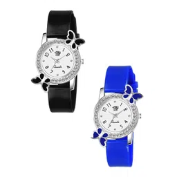 SWADESI STUFF Boys Set Of 2 Black & Blue Analogue Watch 2 BF BLACK BLUE-picture-20