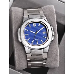 SWADESI STUFF Men Printed Dial & Straps Date Aperture Analogue Watch WPPD BLUE-picture-20