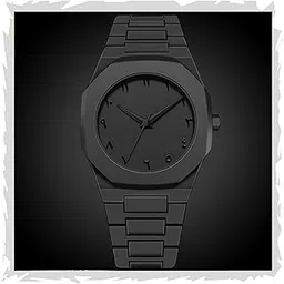 swadesi stuff Men’s Analog Black Watch | Octagonal Case with Arabic Numerals | Feather-Light Polycarbonate Strap | Quartz Movement | Unisex Modern Wristwatch-picture-18