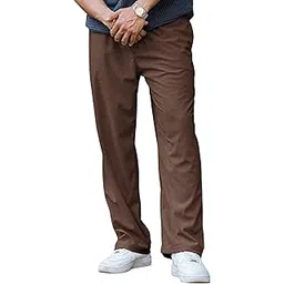 swadesi stuff Men's Corduroy Trousers – Mid-Rise Straight Fit Pants with Self Design | Premium Cotton Corduroy | Lasting Color | Comfortable 280 GSM Fabric-picture-10
