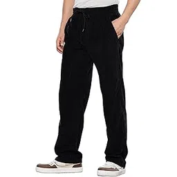 swadesi stuff Men’s Corduroy Trousers | Mid-Rise Relaxed Fit | Cotton Blend Joggers with Flexi Waistband-picture-10