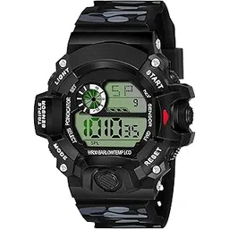 swadesi stuff Rubber Multi Color Army Kid Digital Watch for Boys, Black Dial, Multi-Color Band-picture-23