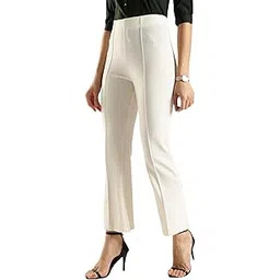 swadesi stuff Women’s Bell Bottom Trousers – High Waisted Wide Leg Palazzo Pants | Stretchy Cotton Blend Retro Pants for Casual, Office, Party-picture-54