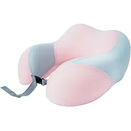 Swadhin Premium Neck Pillow for Travelling Airplane Travel Pillow Comfortable Head Rest Neck Holder Pillow (Pink)-picture-26