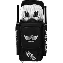 Swag Swank Cricket Kit Bag, Full Size, Multi-Compartment Duffle, Black with Neon Trim-picture-28