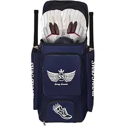 Swag Swank Cricket Kit Bag, Full Size, Multi-Compartment Duffle, Black with Neon Trim-picture-33