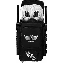Swag Swank Cricket Kit Bag, Full Size, Multi-Compartment Duffle, Black with Neon Trim-picture-30