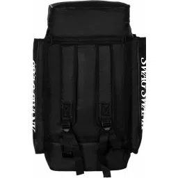 SWAGSWANK Cricket Kit Bag, 2 Bat Pockets, Durable Polyester, Water-Resistant, Adjustable Shoulder Straps (Black Duffel) image 1