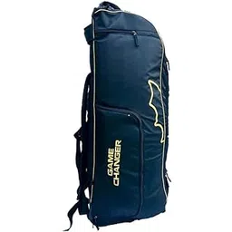 SWAGSWANK Polyester Cricket Kit Duffle Bag Large Equipment Gear Backpack with Multiple Compartments Black with Yellow Accents (Pack of 1)-picture-25