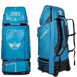 SWAGSWANK ZYROS Cricket Kit Bag,(Sky Blue) Large Wheeled Equipment Backpack, Black with Turquoise Accents, Multiple Compartments, Sports Gear Storage-picture-18