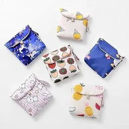 Swami Enterprise Sanitary Pad Pouch Women Girls Sanitary Napkin cover Pad Holder For Office Lady ,Travel Pouch ,Cotton Pouch ,period pouch,First Period Kit Pouch ,Pad Pouch First Period Kit Pouch(Pack of 2 PC) Multi color-picture-29