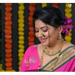 swami Nath Nose Ring (Press)/NOSE PIN green crystal nath Pearl Stone Diamond, Traditional Maharashtrian Pressing clip on Wedding Bridal Latest, Stylish For Women, Girls image 3