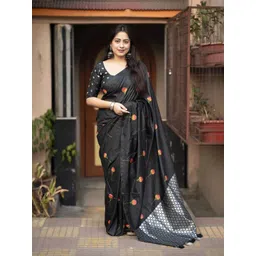 Swaraas Floral Printed Jamdani Saree-picture-22
