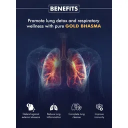 SWARNAKAYU Infused with 24k Gold Bhasma Pulmo pro Lung Detox Supplement image 2