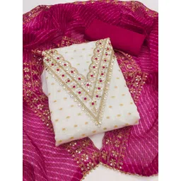 SWARNGANGA TEX Embroidered Stones and beads Sequinned Work Unstitched Dress Material-picture-34