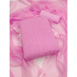 SWARNGANGA TEX Floral Embroidered Sequunied Georgette Unstitched Dress Material-picture-37