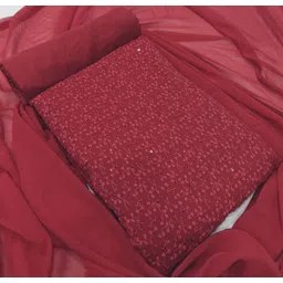 SWARNGANGA TEX Floral Embroidered Unstitched Dress Material-picture-13