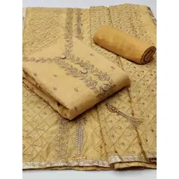 SWARNGANGA TEX floral Embroidered Zari Unstitched Dress Material-picture-25