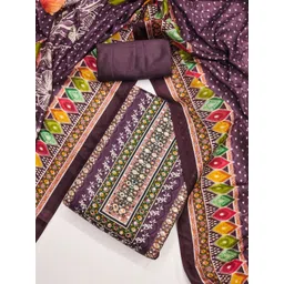 SWARNGANGA TEX Floral Printed Art Silk Unstitched Dress Material-picture-31