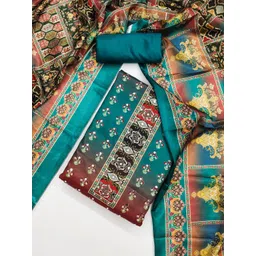 SWARNGANGA TEX Floral Printed Beads and Stones Unstitched Dress Material-picture-13